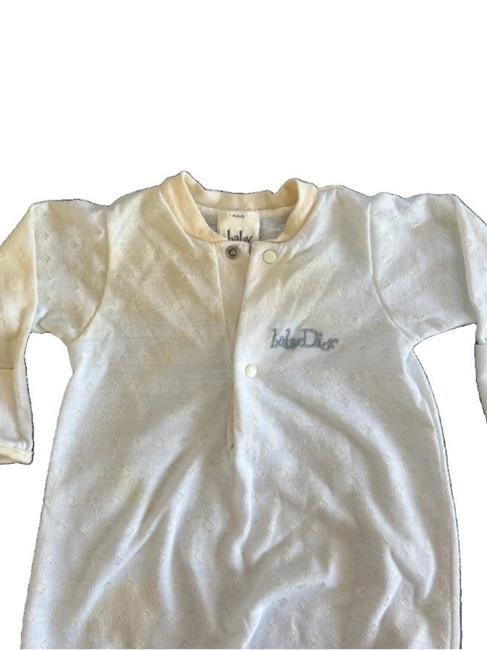 Vintage Baby Dior White Layette Sleep Gown USA Made - Picture 2 of 7